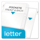 Poly Ring Binder Pockets, 11 X 8.5, Clear, 5-pack