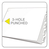 Write 'n Erase Tabloid Index Dividers, 5-tab, 11 X 17, White, 1 Set