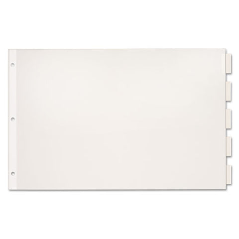 Paper Insertable Dividers, 5-tab, 11 X 17, White, 1 Set