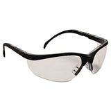 Klondike Safety Glasses, Matte Black Frame, Clear Lens, 12-box