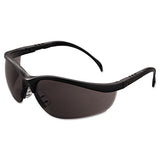 Klondike Safety Glasses, Matte Black Frame, Gray Lens, 12-box