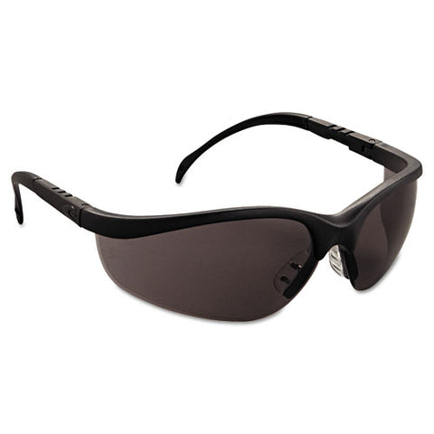 Klondike Safety Glasses, Matte Black Frame, Gray Lens, 12-box