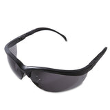 Klondike Safety Glasses, Matte Black Frame, Gray Lens, 12-box