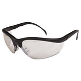 Klondike Safety Glasses, Black Matte Frame, Clear Mirror Lens, 12-box