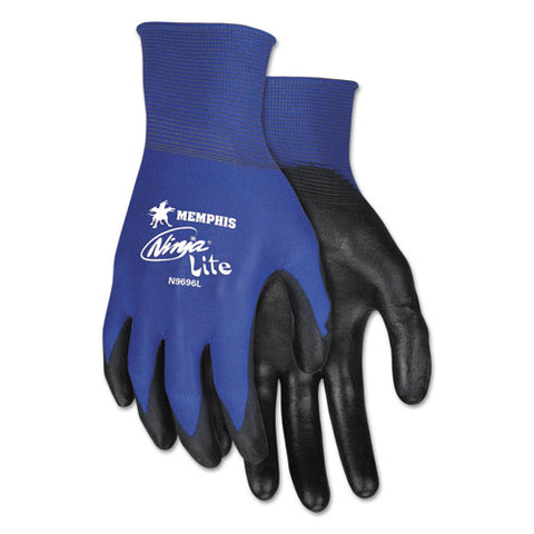Ultra Tech Tactile Dexterity Work Gloves, Blue-black, Large, 1 Dozen