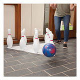 Bowling Set, Plastic-rubber, White, 1 Ball-10 Pins-set