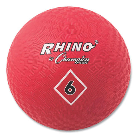 Playground Ball, 6" Diameter, Red