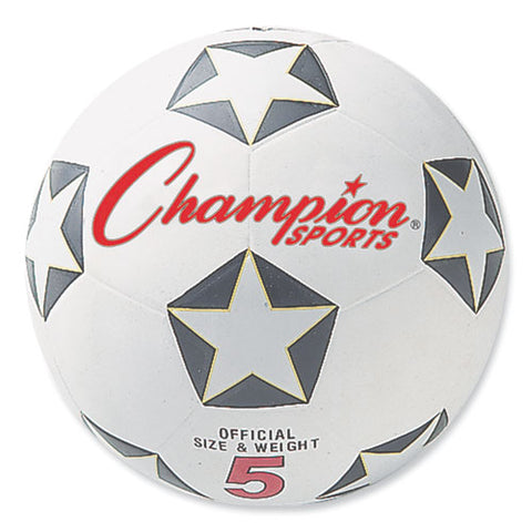 Rubber Sports Ball, For Soccer, No. 5, White-black