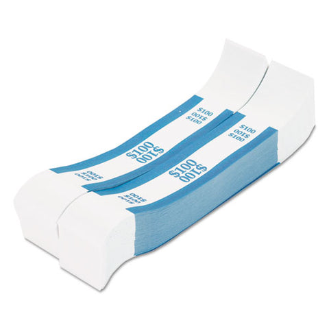 Currency Straps, Blue, $100 In Dollar Bills, 1000 Bands-pack