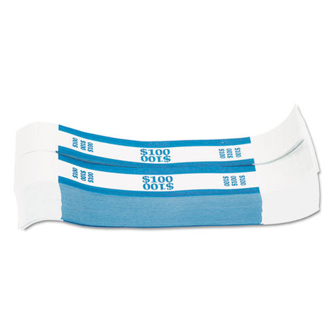Currency Straps, Blue, $100 In Dollar Bills, 1000 Bands-pack