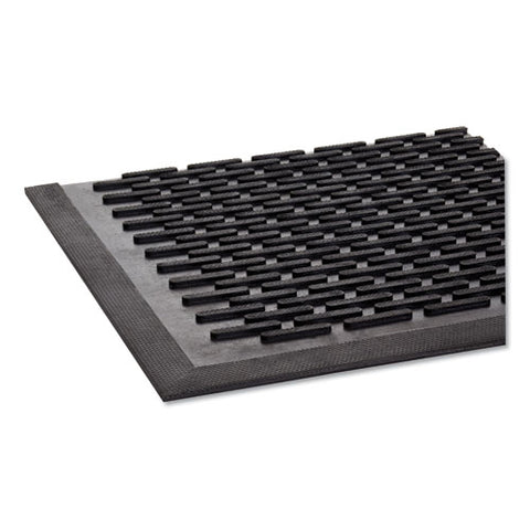 Crown-tred Indoor-outdoor Scraper Mat, Rubber, 43.75 X 66.75, Black