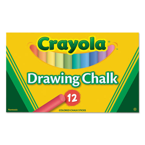 Colored Drawing Chalk, 12 Assorted Colors 12 Sticks-set