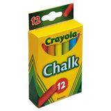 Chalk, 6 Assorted Colors, 12 Sticks-box