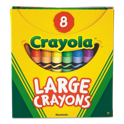 Large Crayons, Tuck Box, 8 Colors-box
