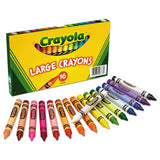 Large Crayons, 16 Colors-box