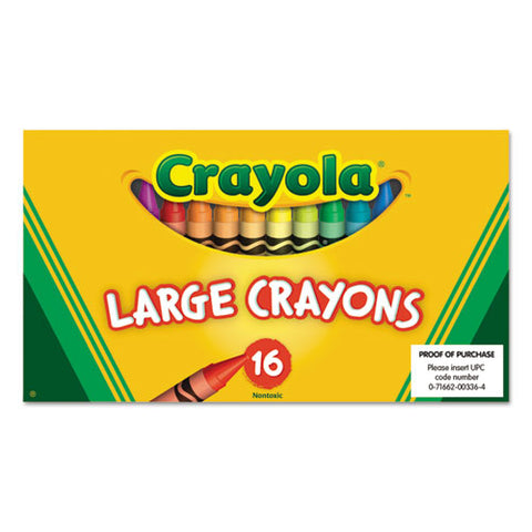 Large Crayons, 16 Colors-box
