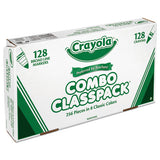 Crayons And Markers Combo Classpack, Eight Colors, 256-set