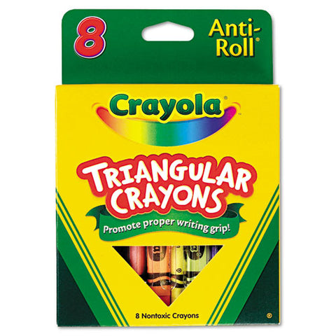 Triangular Crayons, 8 Colors-box