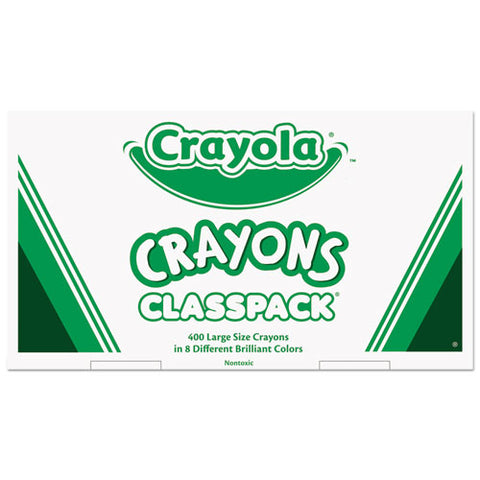 Classpack Large Size Crayons, 50 Each Of 8 Colors, 400-box