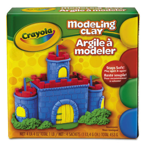 Modeling Clay Assortment, 1-4 Lb Each Blue-green-red-yellow, 1 Lb