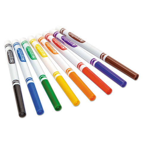 Non-washable Marker, Fine Bullet Tip, Assorted Colors, 8-pack