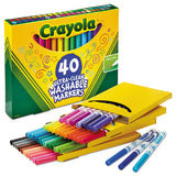 Ultra-clean Washable Markers, Fine Bullet Tip, Classic Colors, 40-set