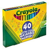 Ultra-clean Washable Markers, Fine Bullet Tip, Classic Colors, 40-set