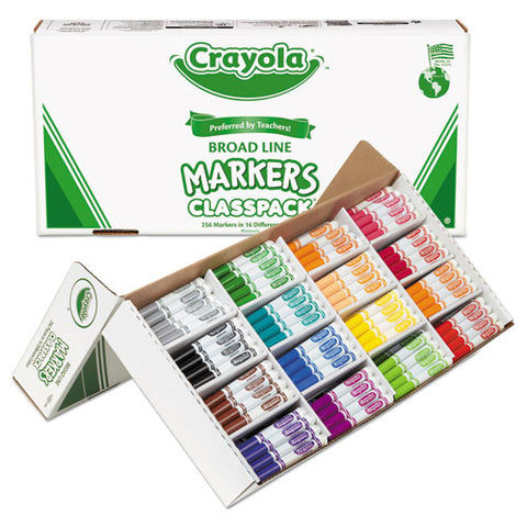 Non-washable Marker, Broad Bullet Tip, Assorted Colors, 256-box