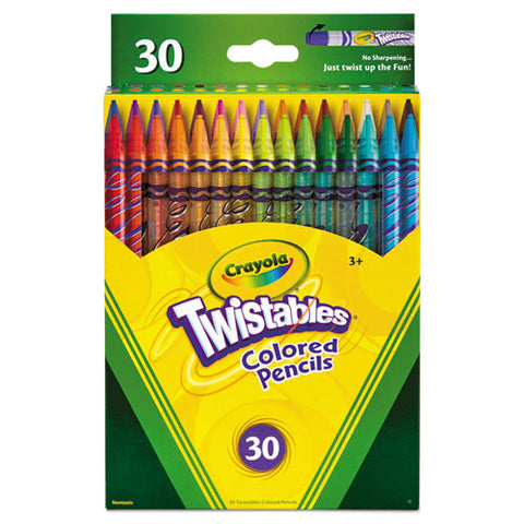 Twistables Colored Pencils, 2 Mm, 2b (#1), Assorted Lead-barrel Colors, 30-pack