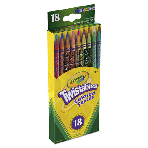 Twistables Colored Pencils, 2 Mm, 2b (#1), Assorted Lead-barrel Colors, 18-pack