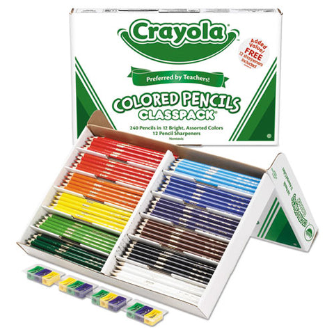 Color Pencil Classpack Set, 3.3 Mm, 2b (#1), Assorted Lead-barrel Colors, 252-box