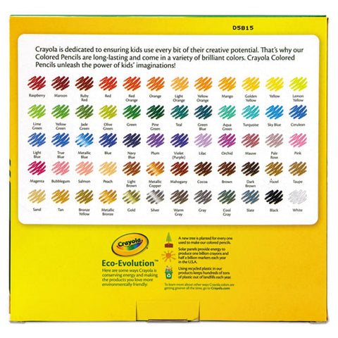Long-length Colored Pencil Set, 3.3 Mm, 2b (#1), Assorted Lead-barrel Colors, 100-pack