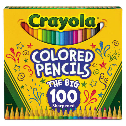 Long-length Colored Pencil Set, 3.3 Mm, 2b (#1), Assorted Lead-barrel Colors, 100-pack