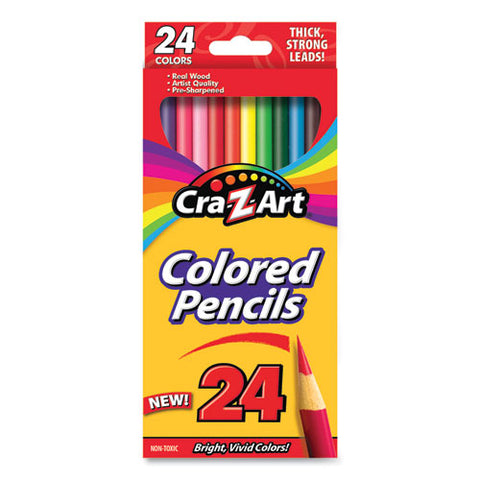 Colored Pencils, 24 Assorted Lead-barrel Colors, 24-set