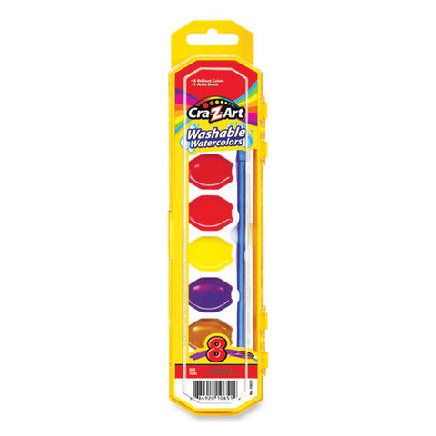 Washable Watercolors, 8 Assorted Colors