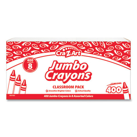 Jumbo Crayons, 8 Assorted Colors, 400-pack