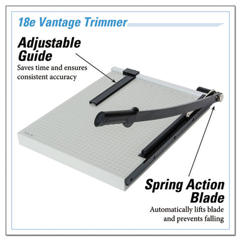 Vantage Guillotine Paper Trimmer-cutter, 15 Sheets, 18" Cut Length