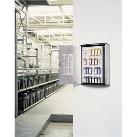 Locking Key Cabinet, 72-key, Brushed Aluminum, 11 3-4 X 4 5-8 X 15 3-4