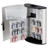 Key Box Plus, 54-key, Brushed Aluminum, Silver, 11 3-4 X 4 5-8 X 15 3-4