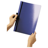 Vinyl Duraclip Report Cover, Letter, Holds 30 Pages, Clear-graphite, 25-box