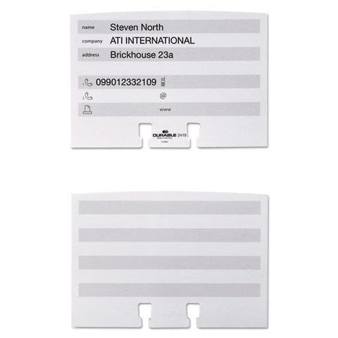 Telindex Desk Address Card File, Holds 500 4 1-8 X 2 7-8 Cards, Graphite-black