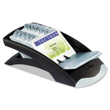 Visifix Desk Business Card File, Holds 200 4 1-8 X 2 7-8 Cards, Graphite-black