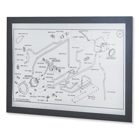 Duraframe Magnetic Sign Holder, 5.5 X 8.5, Black Frame, 2-pack