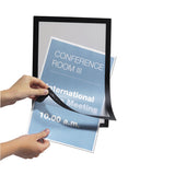 Duraframe Sign Holder, 8 1-2 X 11, Black Frame, 2 Per Pack