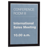 Duraframe Sign Holder, 8 1-2 X 11, Black Frame, 2 Per Pack