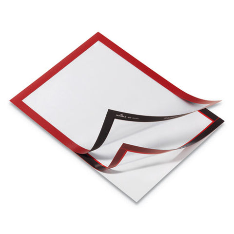 Duraframe Sign Holder, 8 1-2" X 11", Red Frame, 2-pack