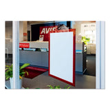Duraframe Sign Holder, 8 1-2" X 11", Red Frame, 2-pack