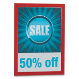 Duraframe Sign Holder, 8 1-2" X 11", Red Frame, 2-pack