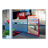 Duraframe Sign Holder, 8 1-2" X 11", Red Frame, 2-pack