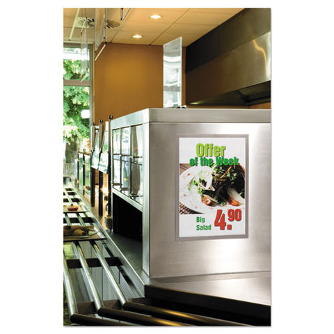 Duraframe Sign Holder, 11" X 17", Silver, 2-pk